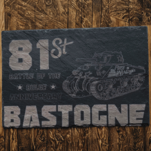Ardoise SHERMAN BASTOGNE 81ST ANNIVERSARY