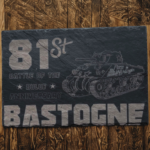 Ardoise SHERMAN BASTOGNE 81ST ANNIVERSARY