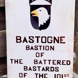 PLAQUE ALUMINIUM 101st AIRBORNE BASTOGNE