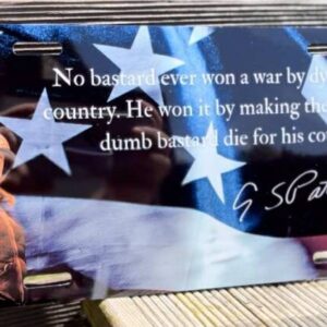 Plaque Immatriculation USA Patton