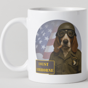 Mug Basset Hound 101st Airborne