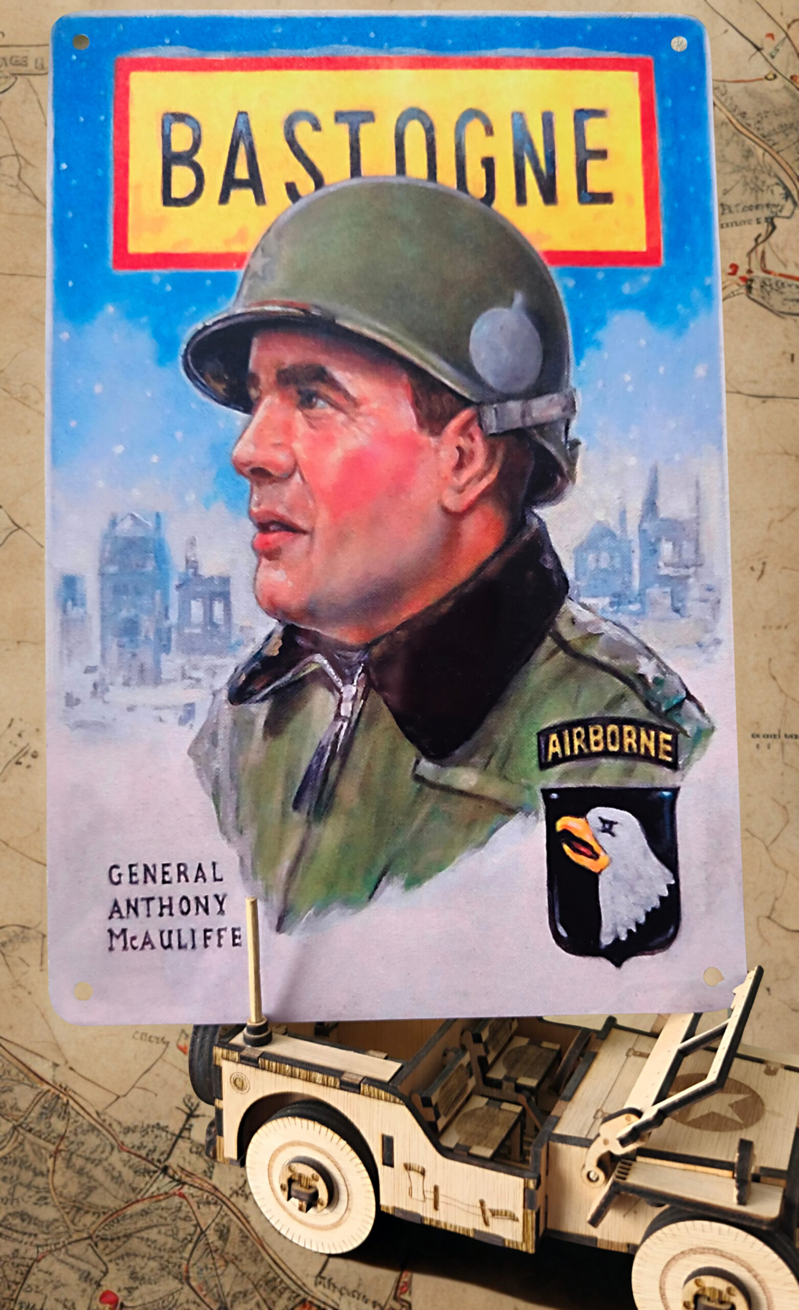 Panneau Historique – Hommage au Général Anthony McAuliffe