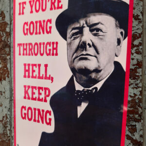 Panneau Vintage – Citation de Winston Churchill